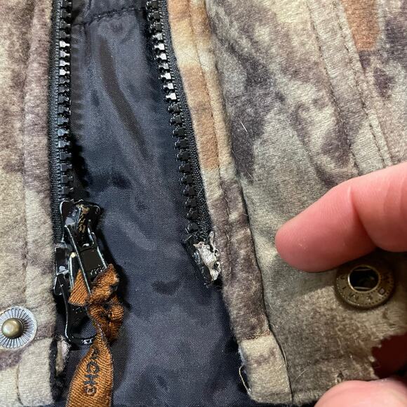 Woolrich Outdoor Guide Youth Hunting Jacket 10/12 Camo Hooded Coat Flaw Wearable - Picture 7 of 9